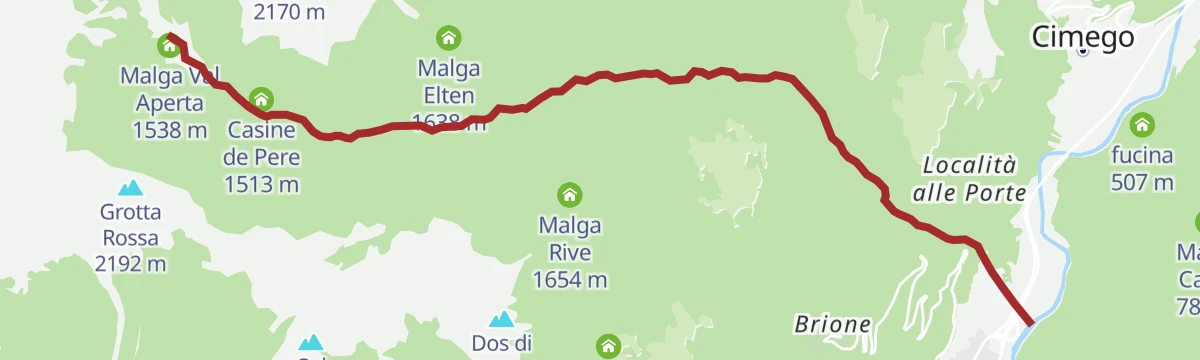 Route map: Torrente Giulis B